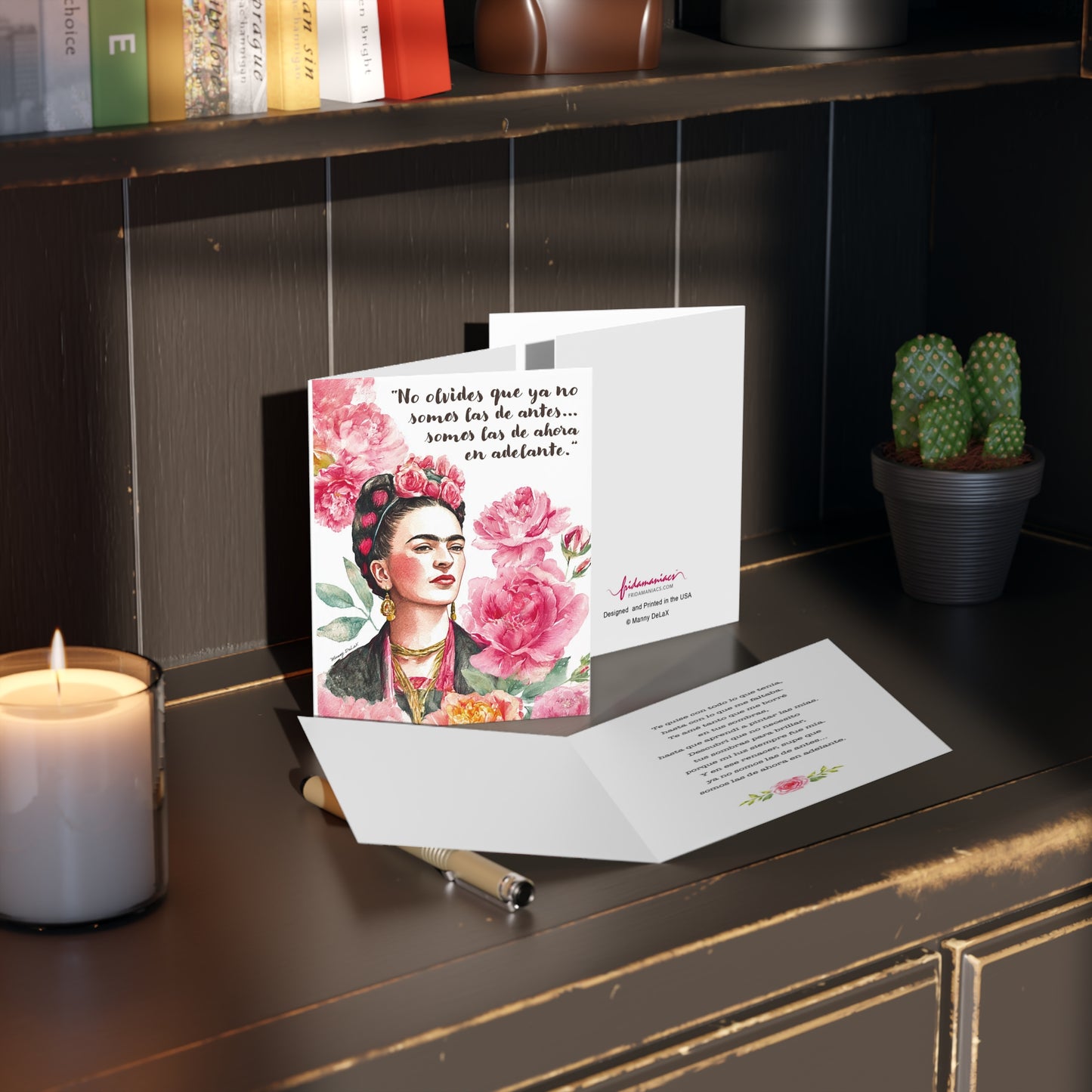Frida Kahlo Inspired Encouragement Greeting Card (Set of 8)