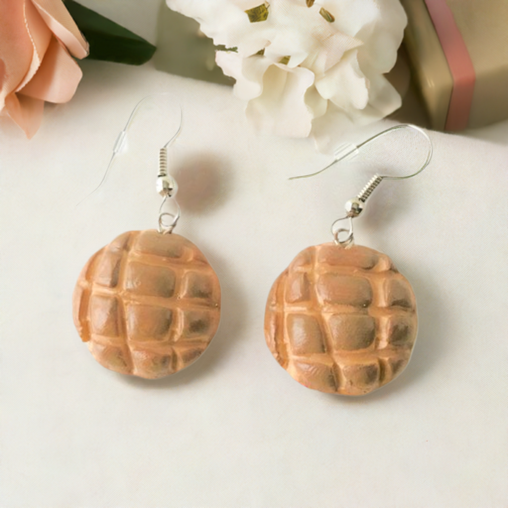 Chocolate Clay Concha Earrings