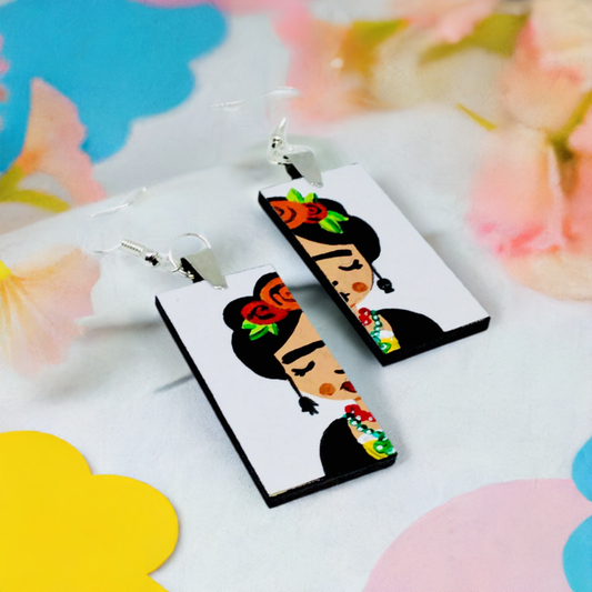White Little Frida Earrings