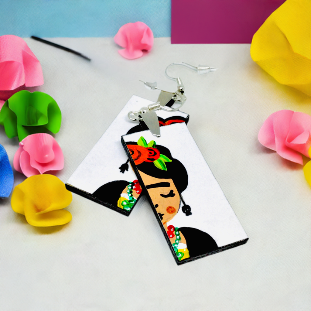White Little Frida Earrings