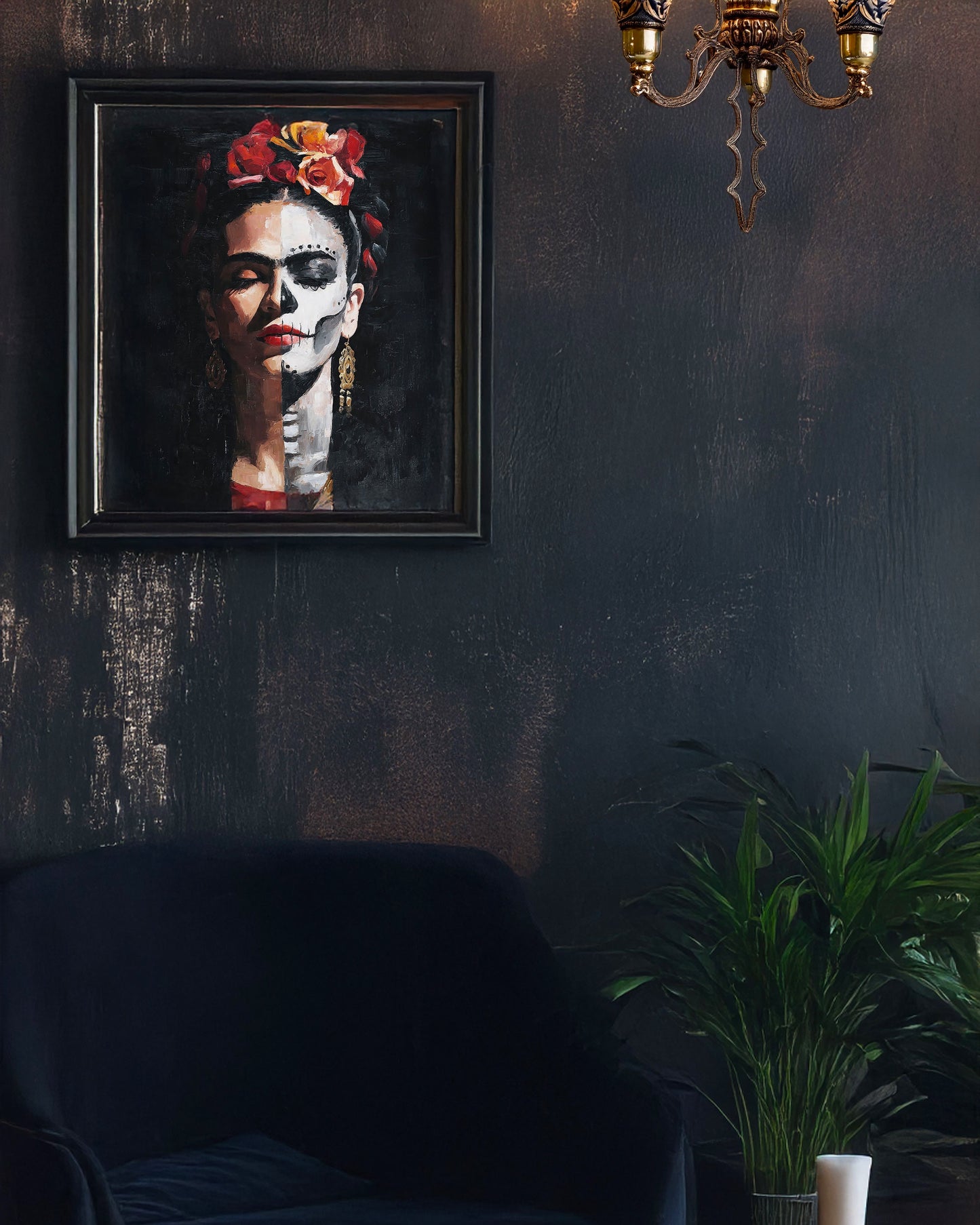 Frida Kahlo Day of the Dead Tribute Paper Print - Fine Art Poster