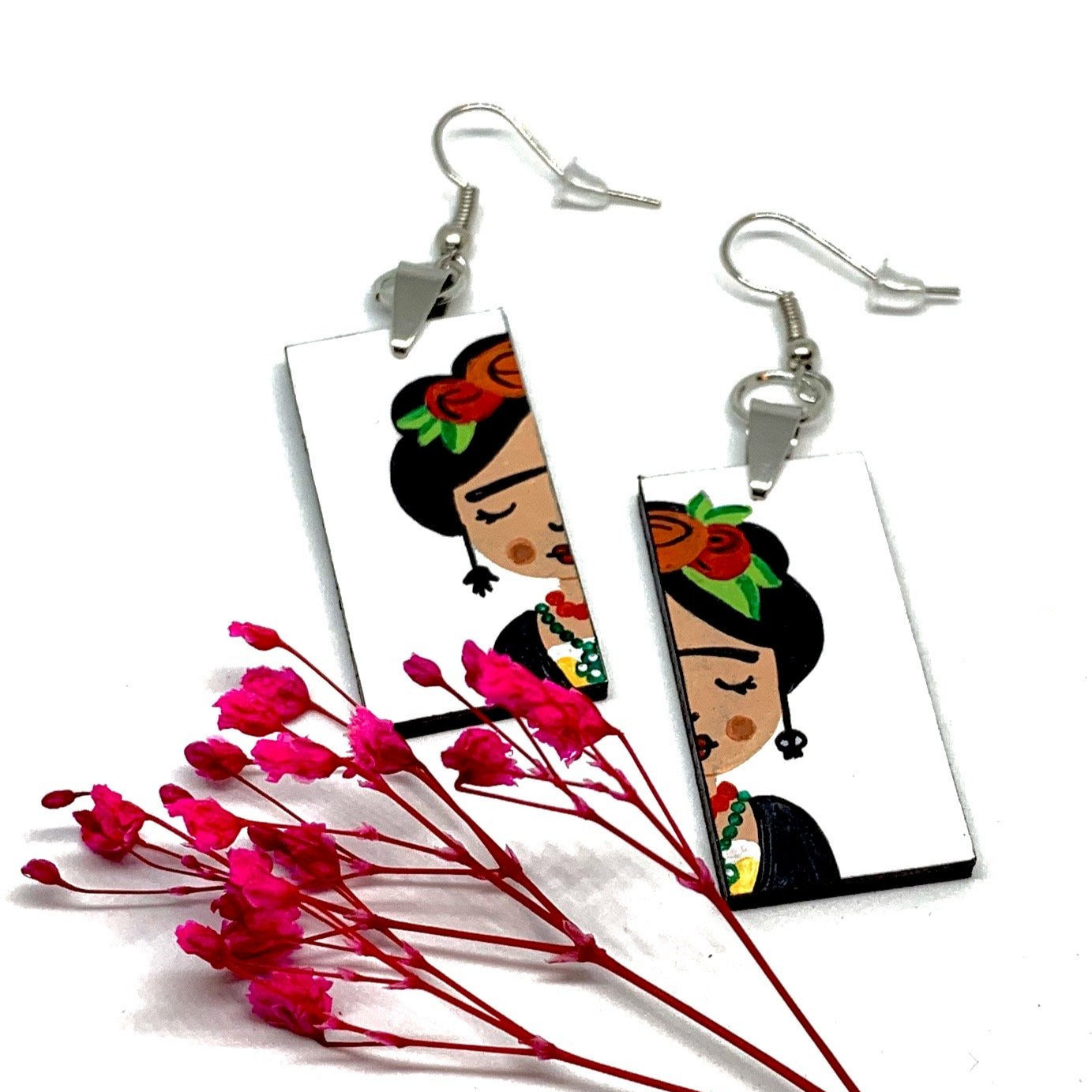 White Little Frida Earrings