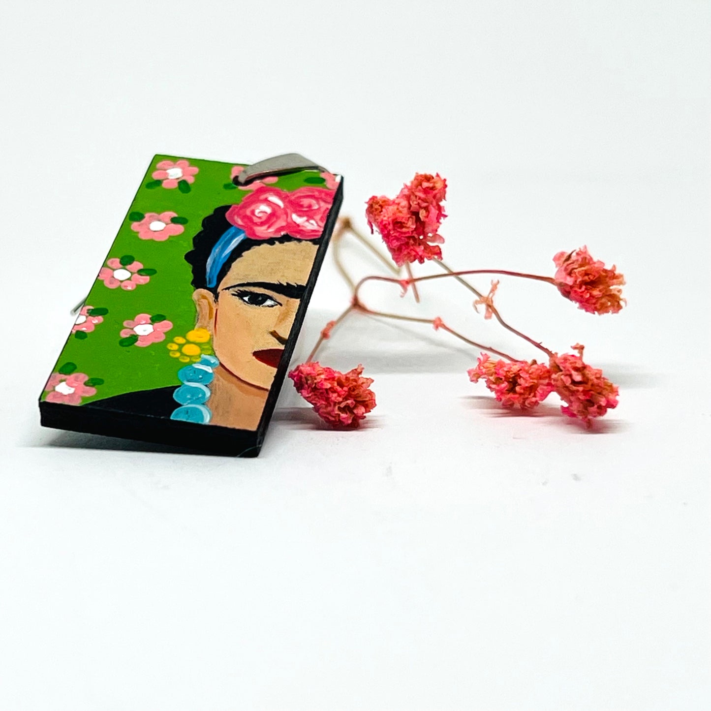 Green Floral Frida Earrings
