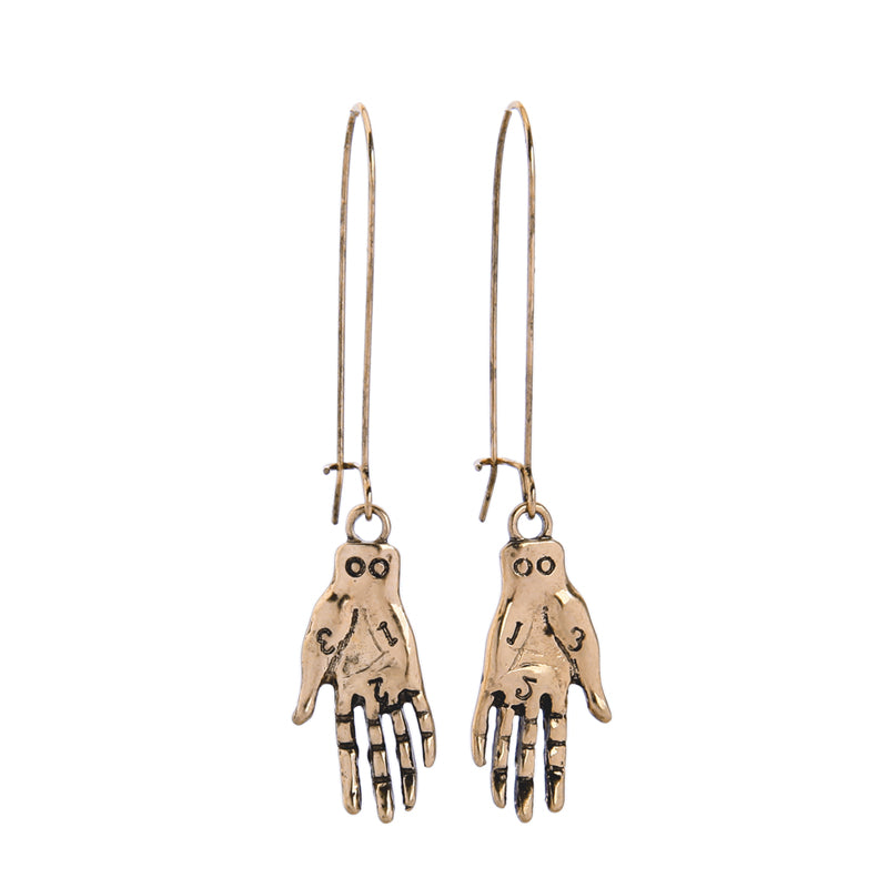 Frida Kahlo hand earrings gold antique rustic mexican jewelry fridamania fridalovers women girls gift idea
