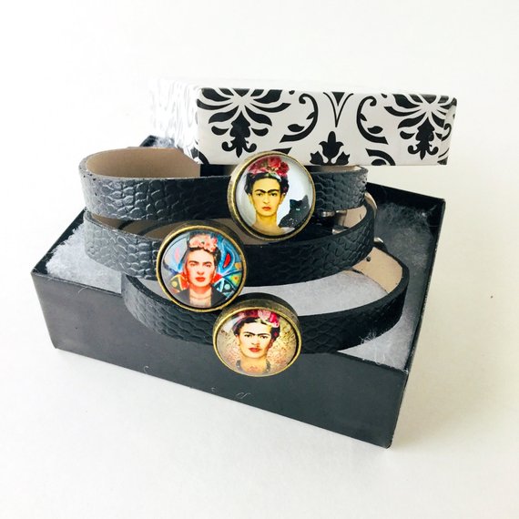 Frida Inspired Leather Bracelet Set