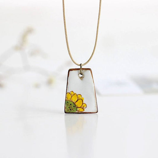 Sunflower Ceramic-Clay Pendant