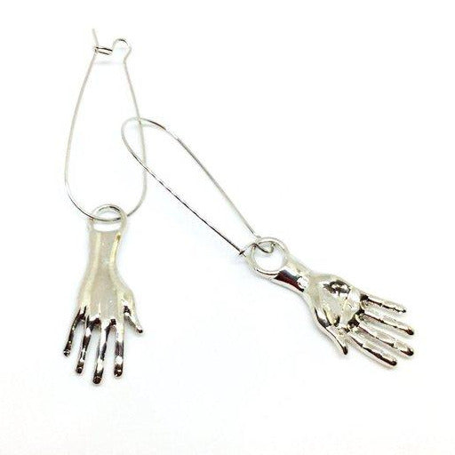 Frida Kahlo Hand Earrings. Mexican silver jewelry