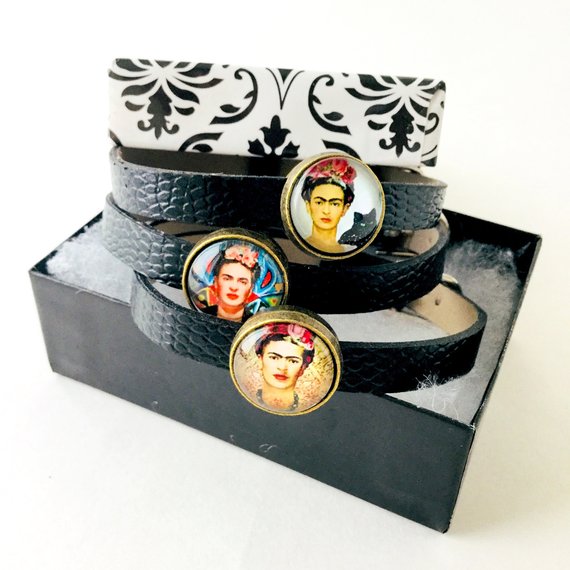 Frida Inspired Leather Bracelet Set