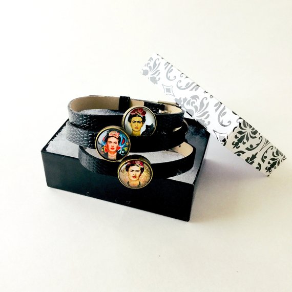Frida Inspired Leather Bracelet Set