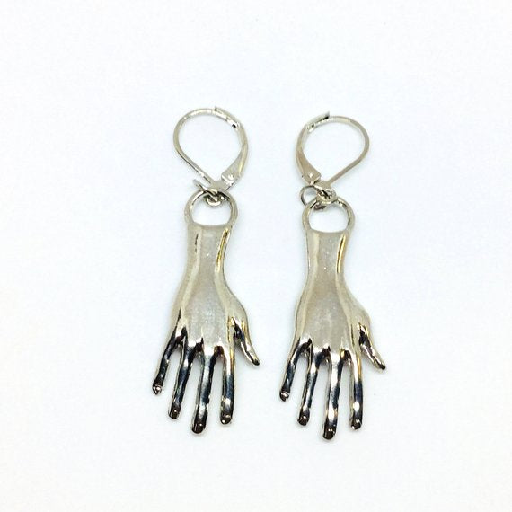 mexican silver hand earrings frida kahlo inspired jewelry