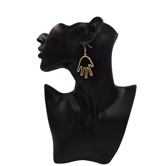 Hollow Hand Earrings