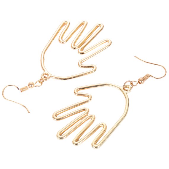 Hand Earrings in golden tone. Hollow style. Frida Kahlo inspired Mexican jewelry