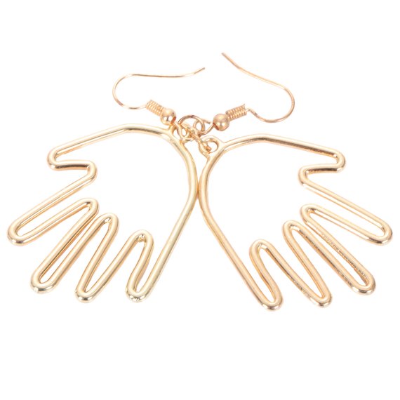 Hand Earrings in golden tone. Hollow style. Frida Kahlo inspired Mexican jewelry