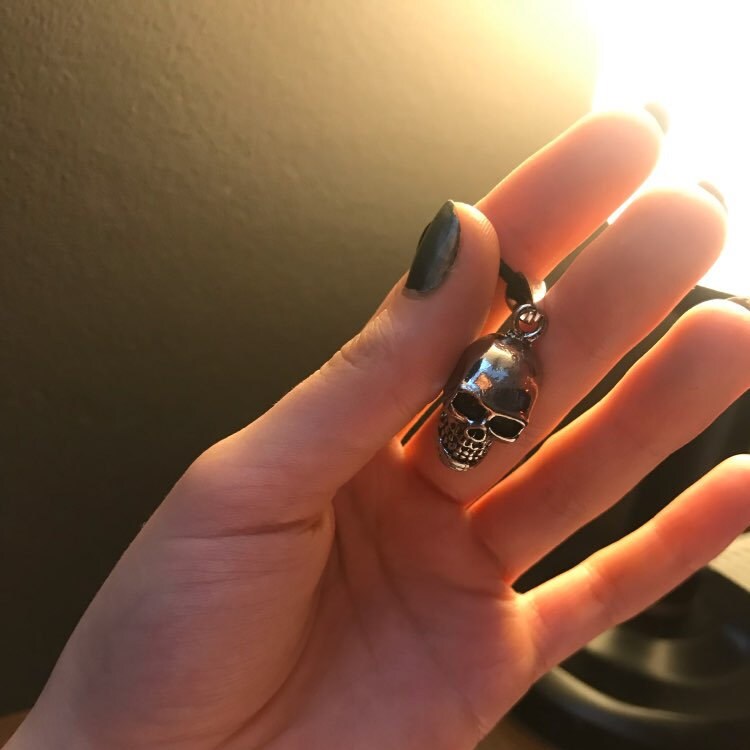 Silver Skull Pendant, Men Skull Pendant, Mexican Jewelry, Skull Jewelry, Day of the Dead, Dia de Muertos, Calavera Dije, Skull Necklace
