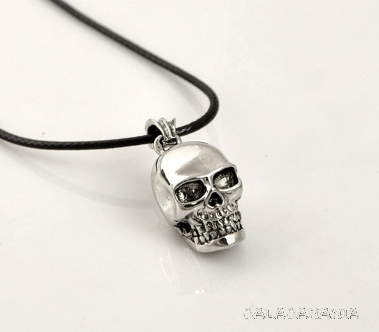 Silver Skull Pendant, Men Skull Pendant, Mexican Jewelry, Skull Jewelry, Day of the Dead, Dia de Muertos, Calavera Dije, Skull Necklace