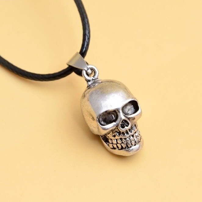 Silver Skull Pendant, Men Skull Pendant, Mexican Jewelry, Skull Jewelry, Day of the Dead, Dia de Muertos, Calavera Dije, Skull Necklace