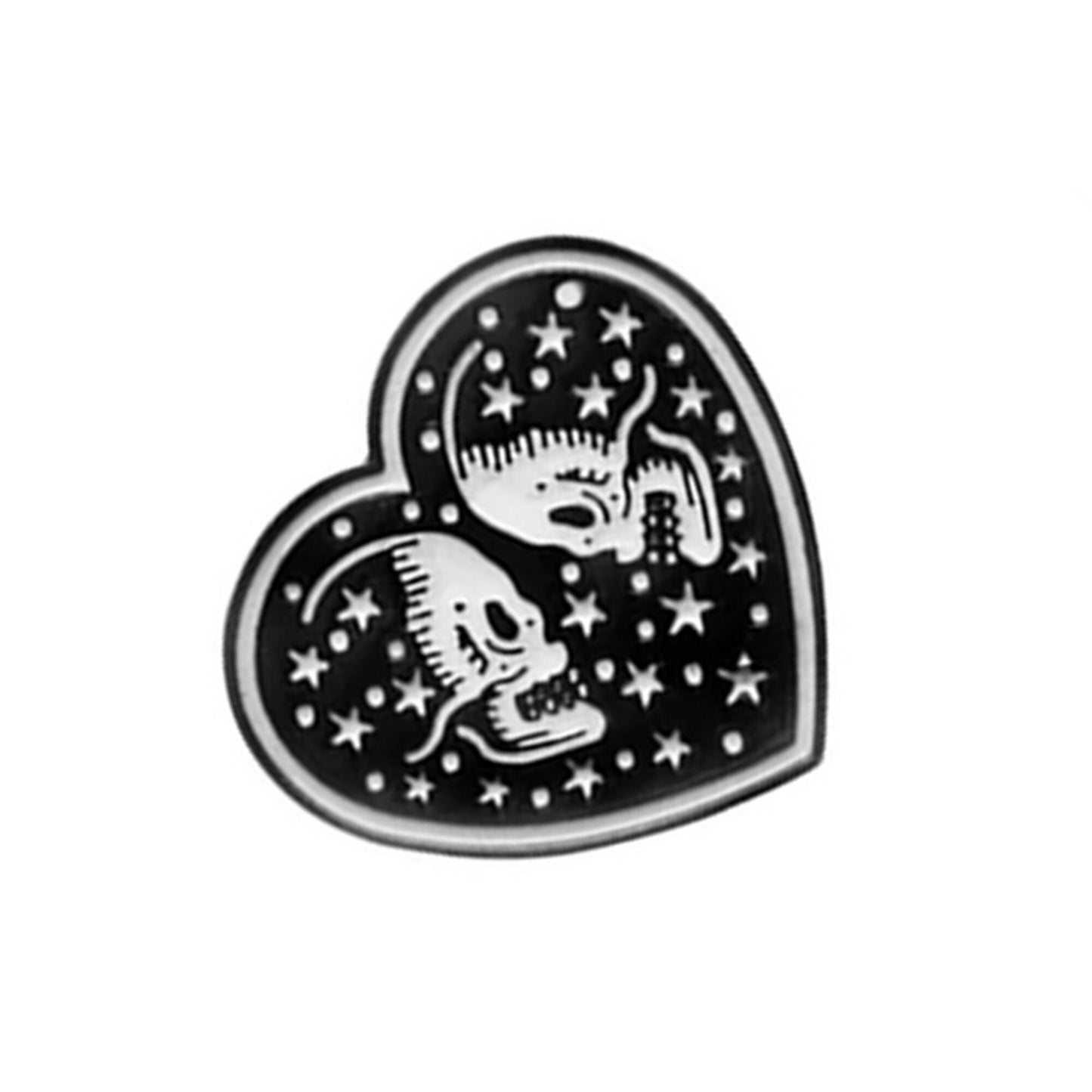Skeleton Heart Skull Pin, Skull Lovers Enamel Pin, Jewelry Denim Punk Skull Lapel Pin, Calaveras Broche, Skull Heart Brooch, Pin Collection