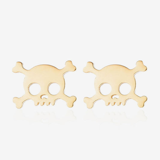Gold Skull Earrings, Mini Skull Earrings, Women Stud Earrings, Girl Skull Earrings, Calavera Aretes, mini aretes de calavera para mujer