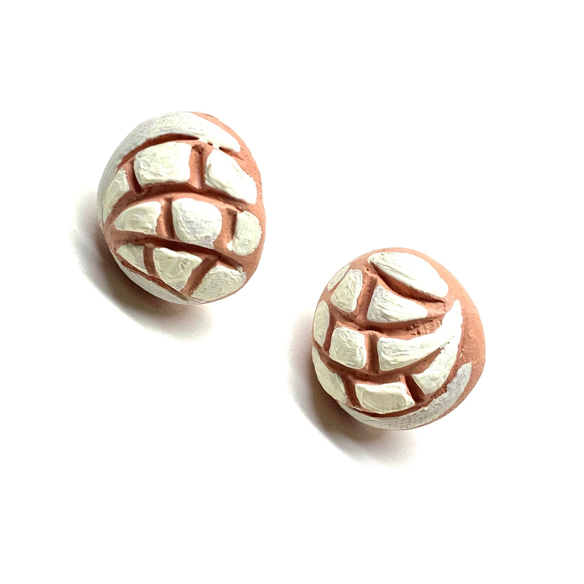 Pretty Mini Stud Concha Earrings Clay Jewelry Mexico Folk Art to Wear Lovingly Crafted Comfy Gift Girls Women Fashion Claywelry Aretes Mujer