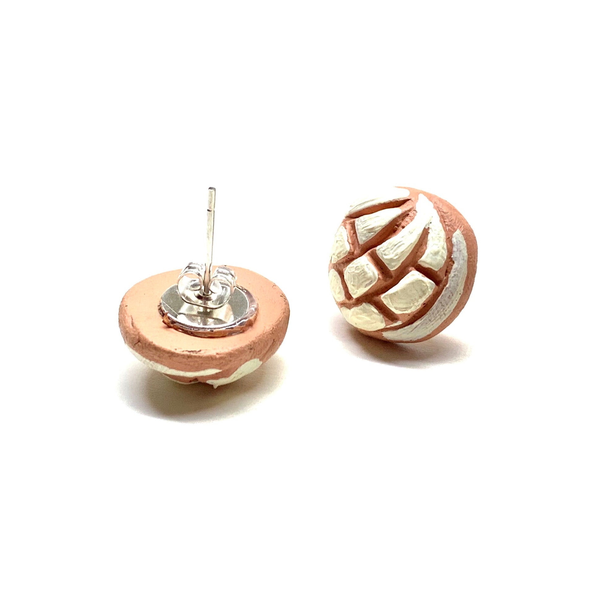 Pretty Mini Stud Concha Earrings Clay Jewelry Mexico Folk Art to Wear Lovingly Crafted Comfy Gift Girls Women Fashion Claywelry Aretes Mujer