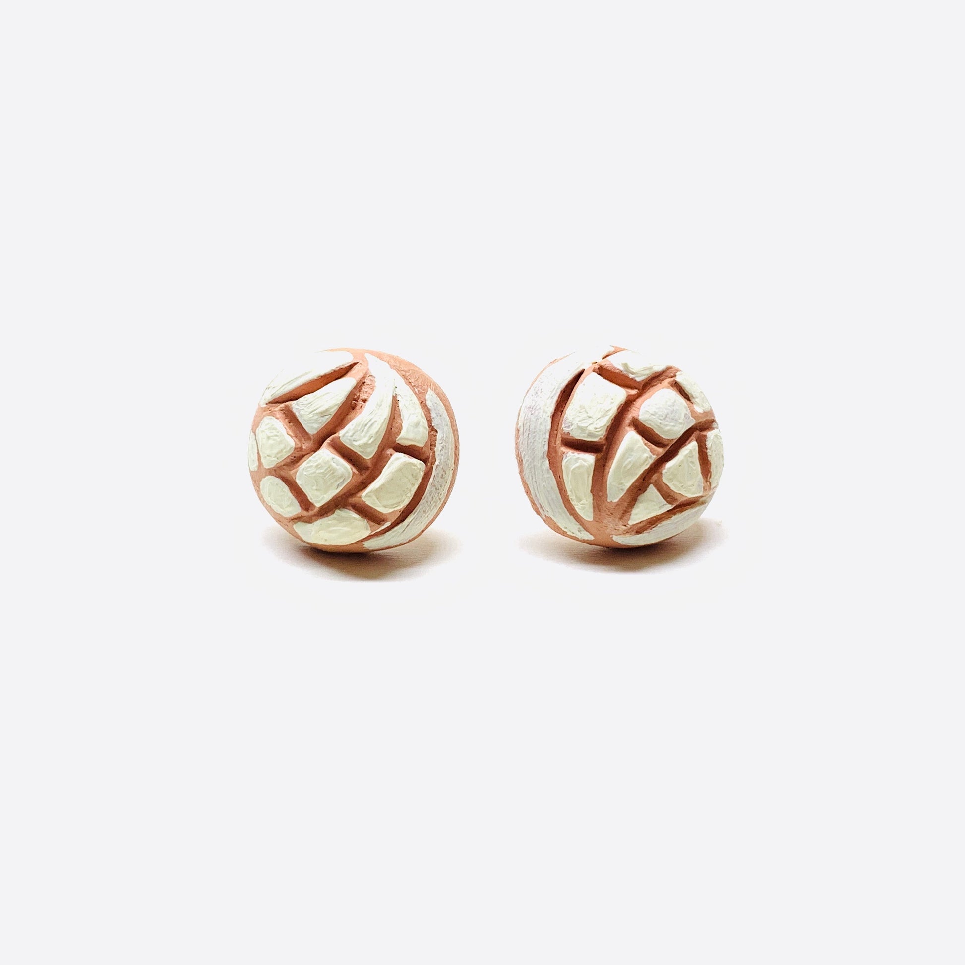 Pretty Mini Stud Concha Earrings Clay Jewelry Mexico Folk Art to Wear Lovingly Crafted Comfy Gift Girls Women Fashion Claywelry Aretes Mujer