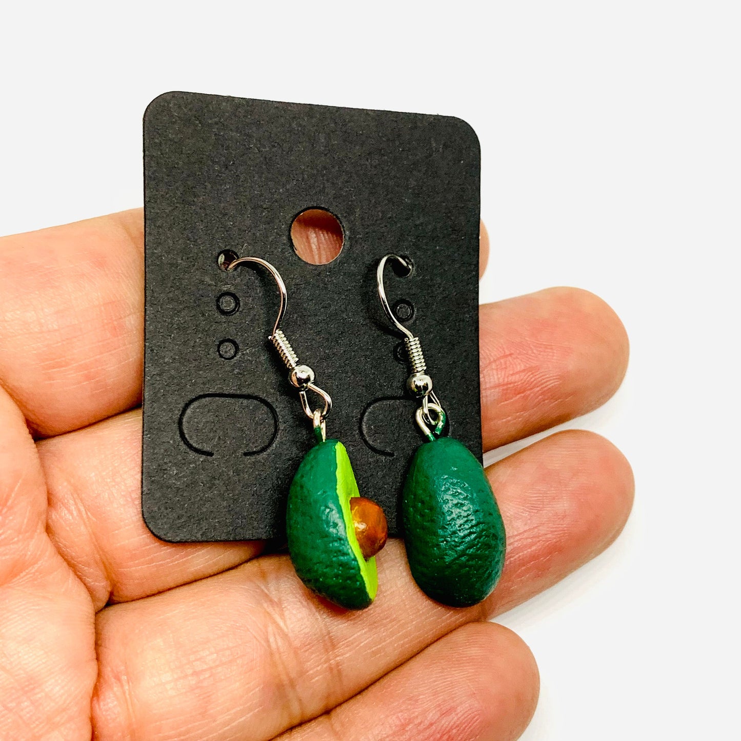 Avocado Clay Earrings Artisan Handmade Jewelry Mexico FolkArt Wearable Art Girls Women Fashion Summer Aretes Barro Aguacate Aretes Claywelry