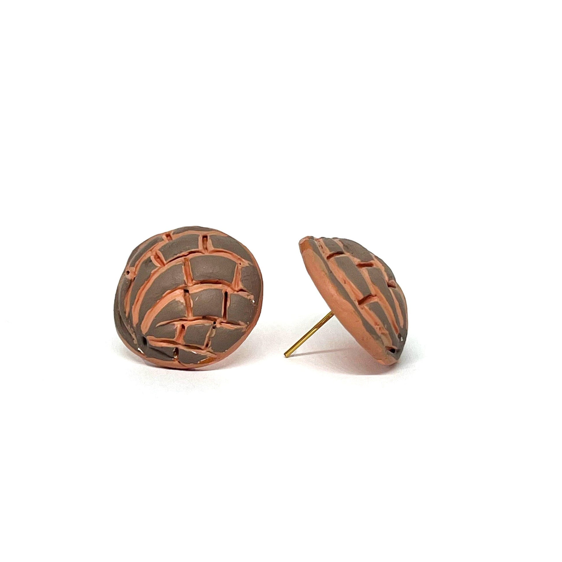 Conchita Clay Earrings Set Food Jewelry Sweet Bread Concha Mexican Earrings Vanilla Chocolate & Strawberry Women Girls Casual Fashion Gift