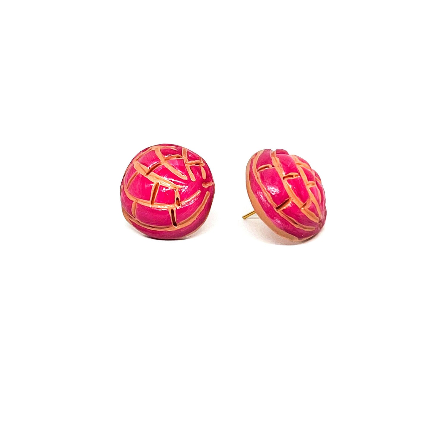 Conchita Clay Earrings Set Food Jewelry Sweet Bread Concha Mexican Earrings Vanilla Chocolate & Strawberry Women Girls Casual Fashion Gift