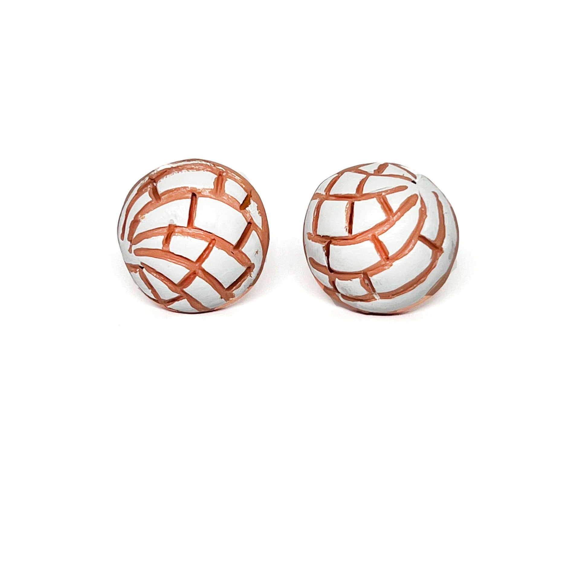 Conchita Clay Earrings Set Food Jewelry Sweet Bread Concha Mexican Earrings Vanilla Chocolate & Strawberry Women Girls Casual Fashion Gift