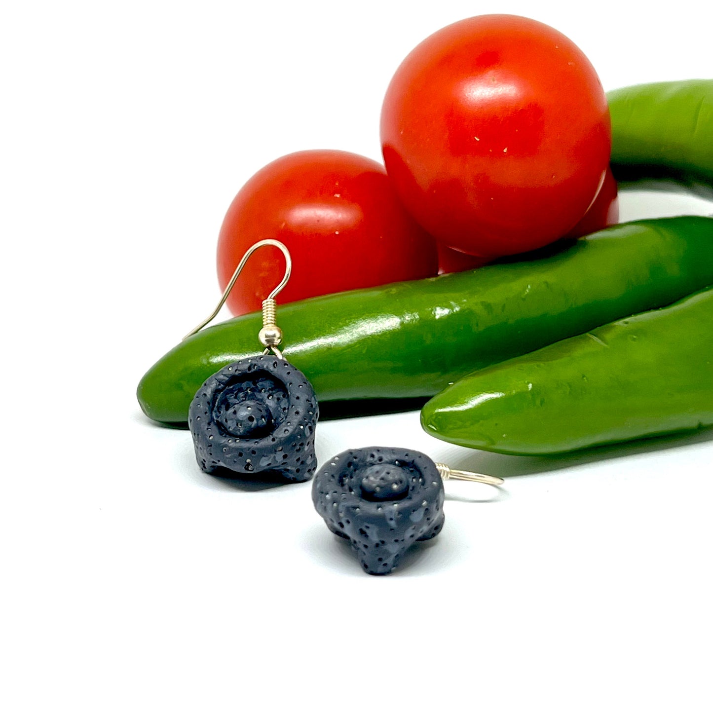 Mexican Stone Grinder Clay Earrings Molcajete Traditional Mortar Handmade Hand Painted Clay Jewelry Mexico Folk Art Women Girls Drop Dangle