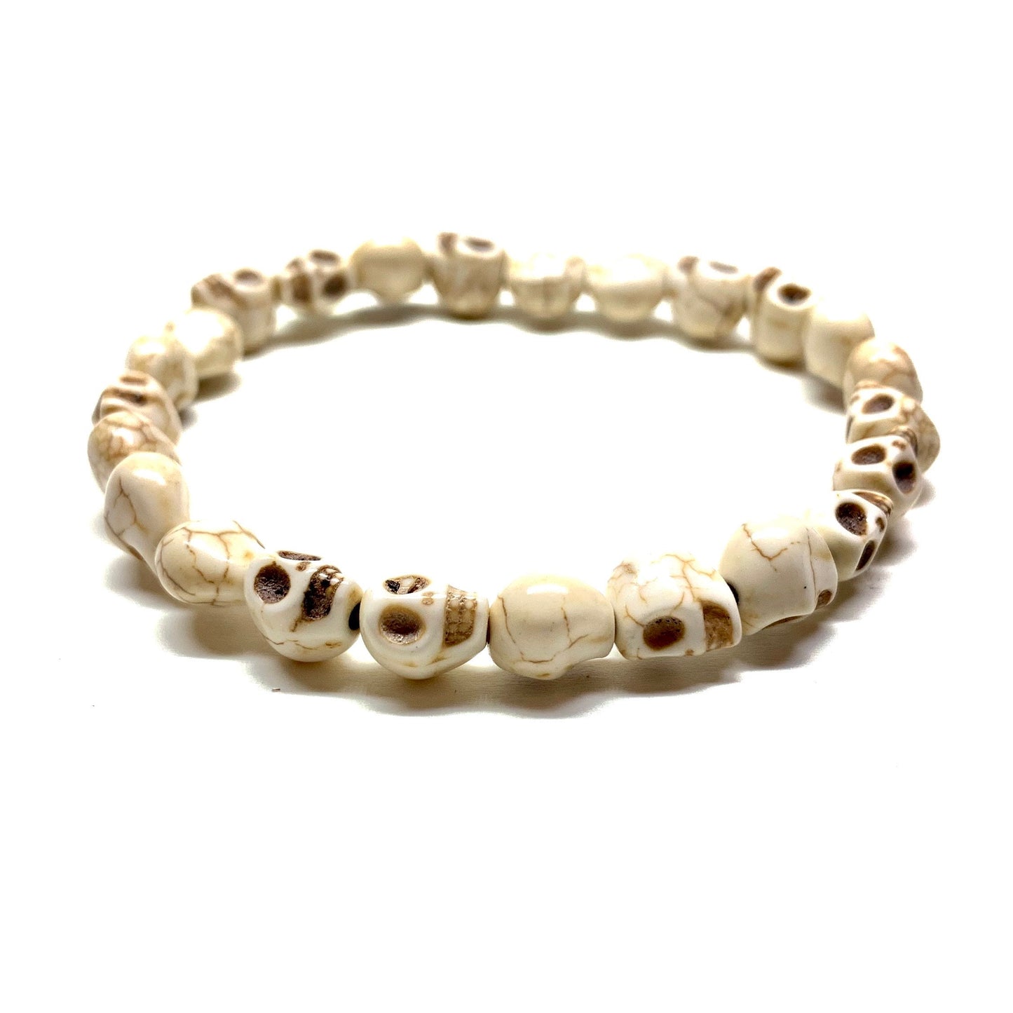 Skull Bracelet, Skull Beads Bracelet, Men Skull Bracelet, Unisex Skull Wristband Bracelet, Calaveras Pulsera, Men's Jewelry, Skull Jewelry
