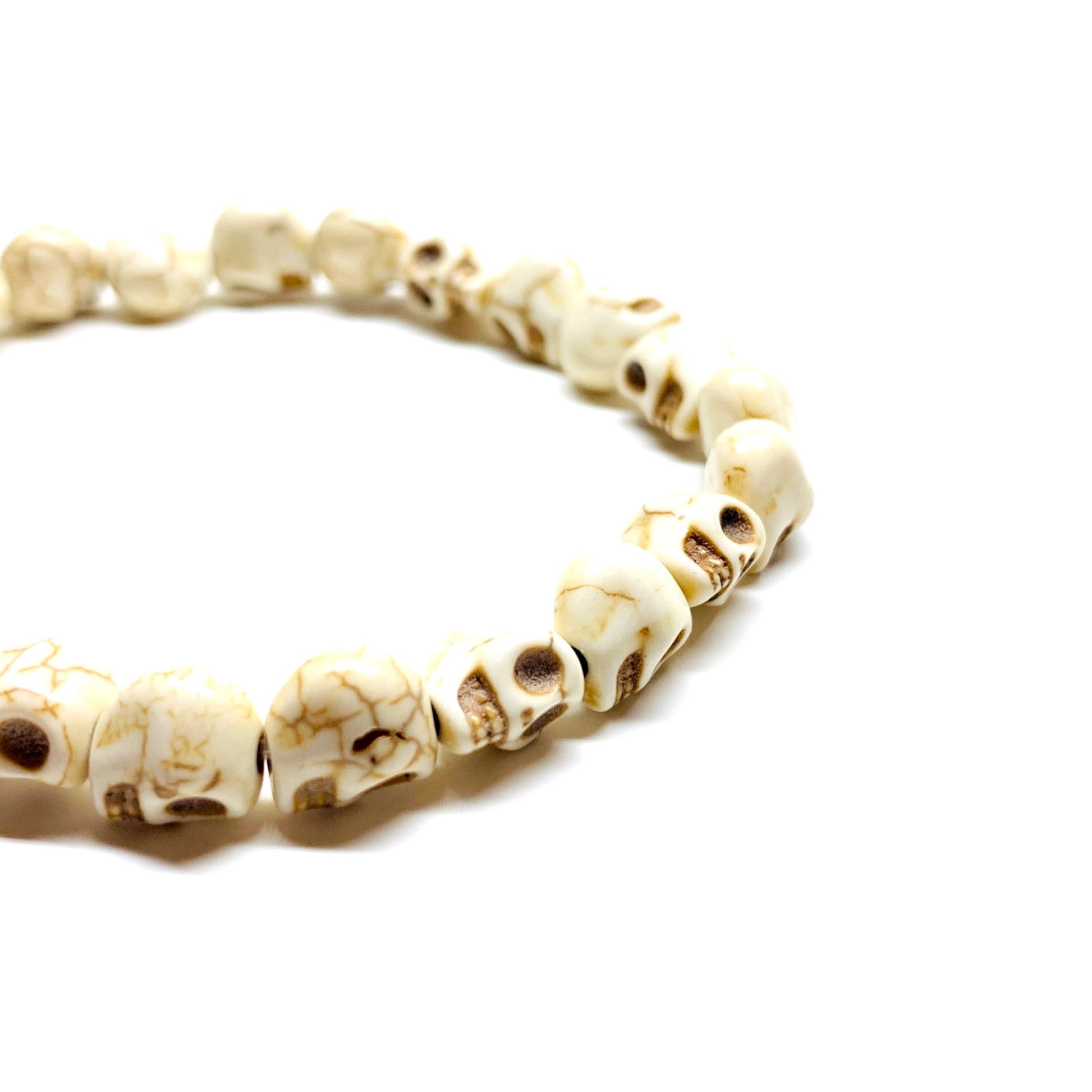 Skull Bracelet, Skull Beads Bracelet, Men Skull Bracelet, Unisex Skull Wristband Bracelet, Calaveras Pulsera, Men's Jewelry, Skull Jewelry