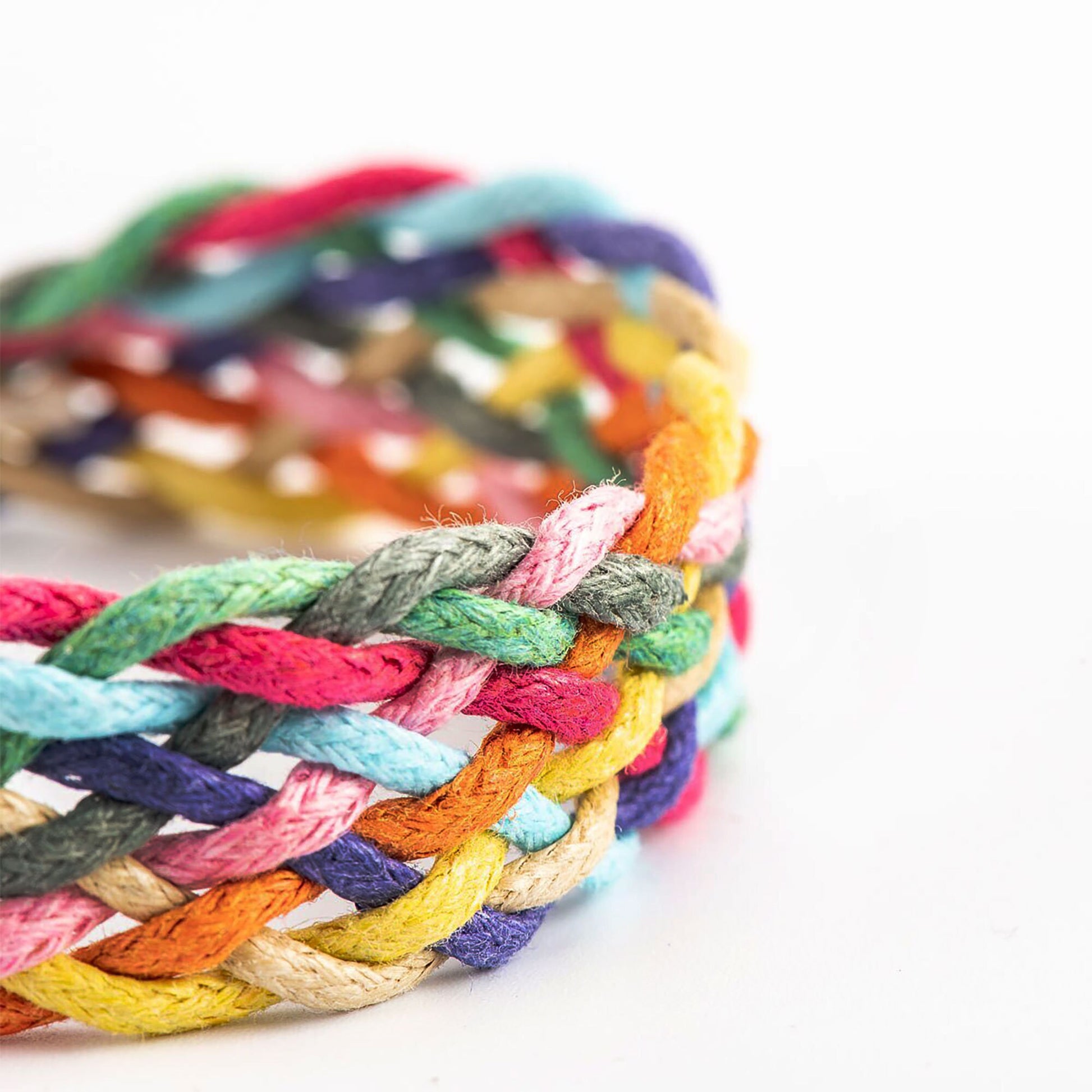 Colorful Braided Wristband Bracelet Adjustable Woven Cotton Rope Young Girls Gift Spring Summer Fashion Casual Outfit Mexico Colors Pulsera