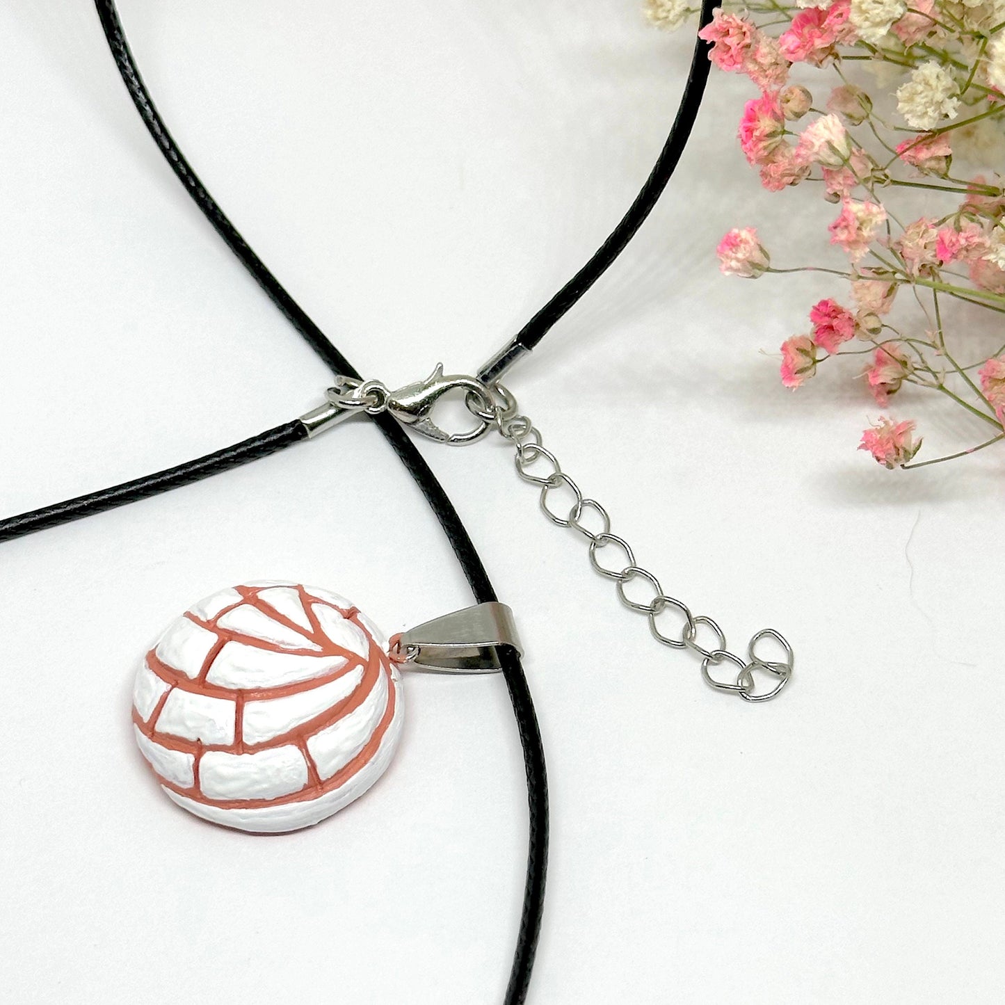 Sweet Bread Concha Necklace Charm Clay Jewelry Mexican Pan Dulce Conchita Dije Collar Women & Girls Gift Cute Original Fashion Sweet Sixteen