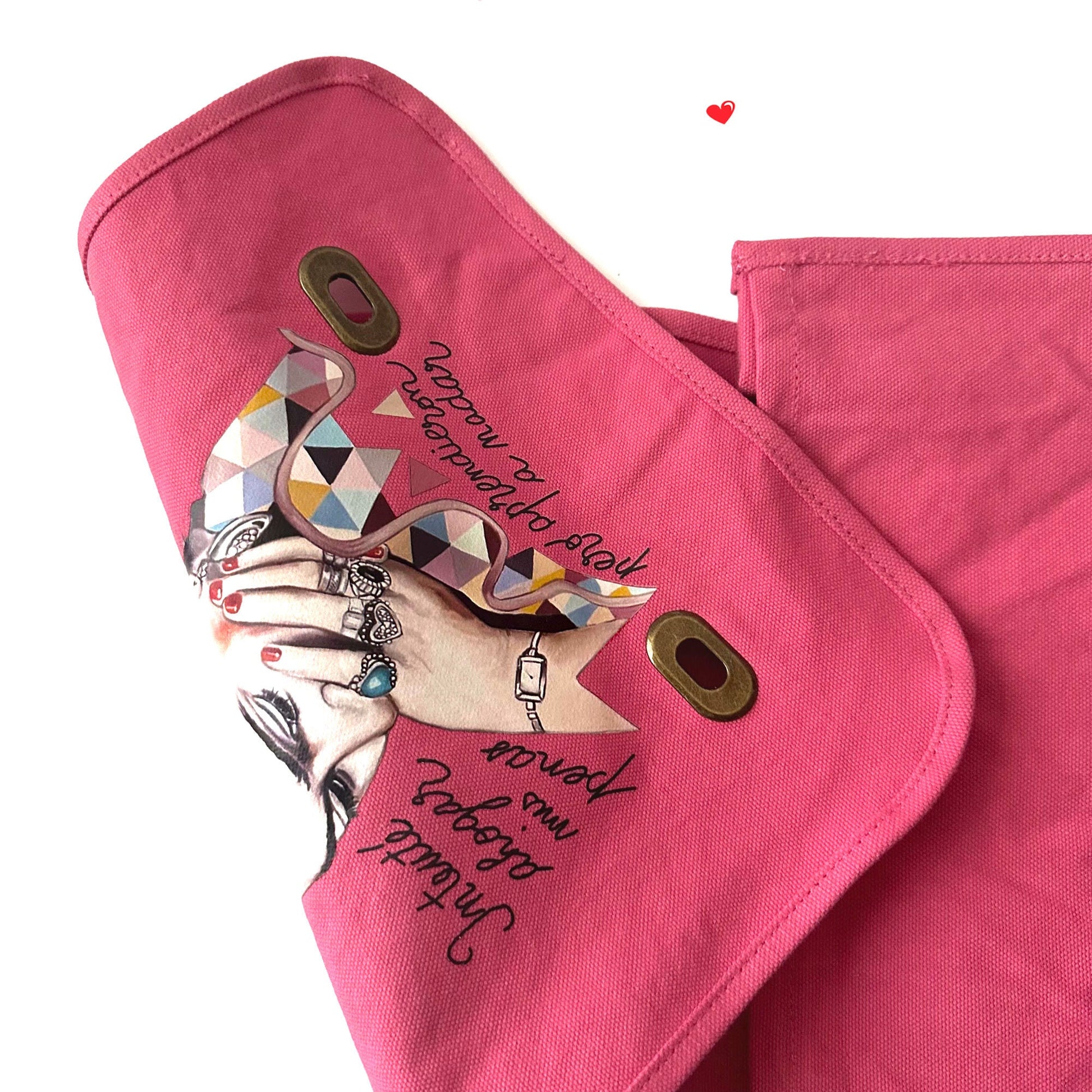 Enchanting Frida Inspired Pink Soft Canvas Crossbody Shoulder Strap Bag Mexican Artist Portrait Woman Girl Casual Fashion Birthday Gift Idea