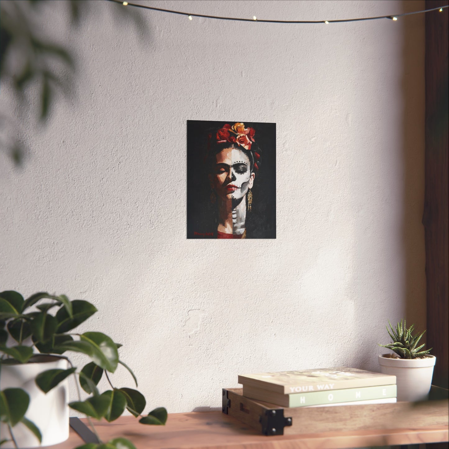 Frida Kahlo Day of the Dead Tribute Paper Print - Fine Art Poster