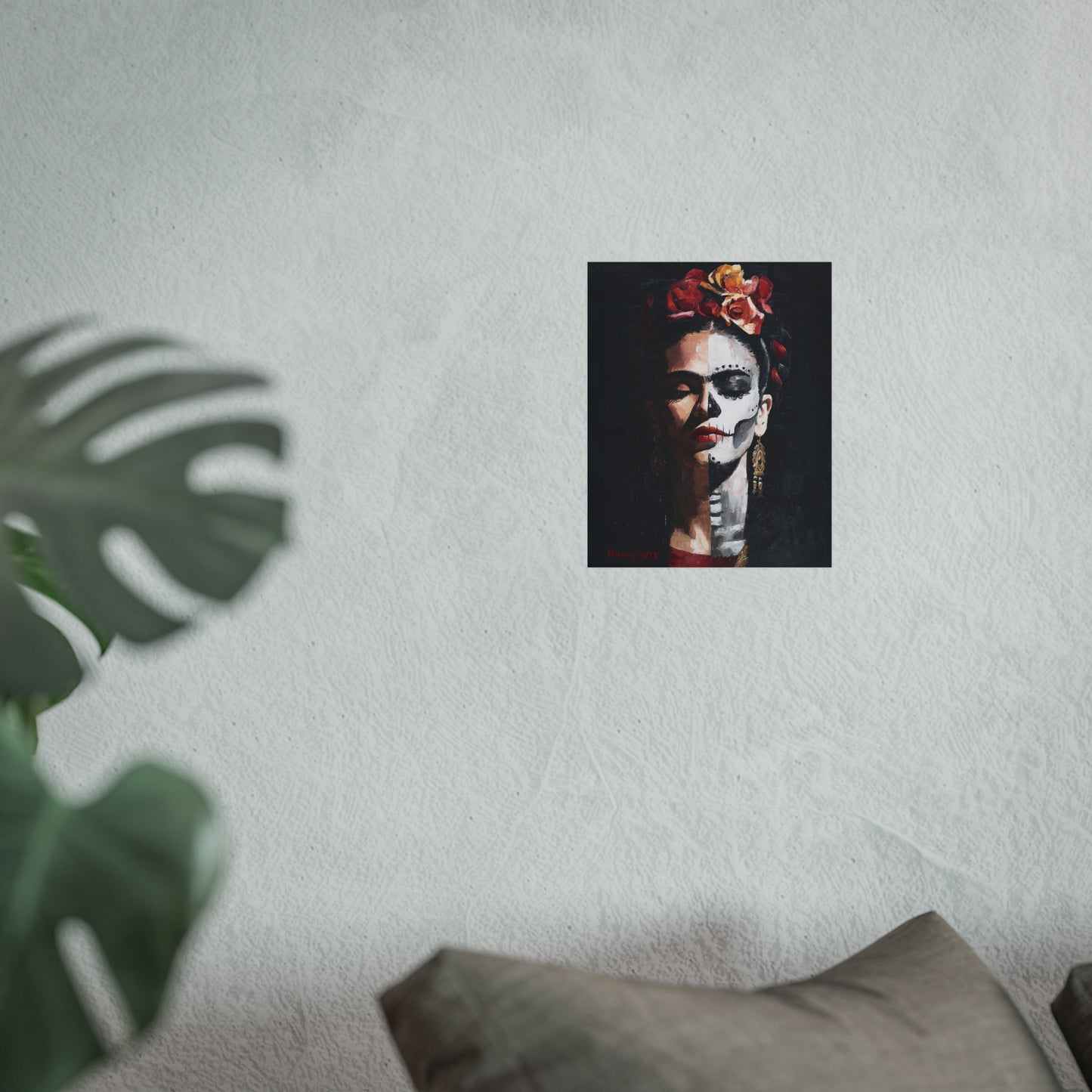 Frida Kahlo Day of the Dead Tribute Paper Print - Fine Art Poster