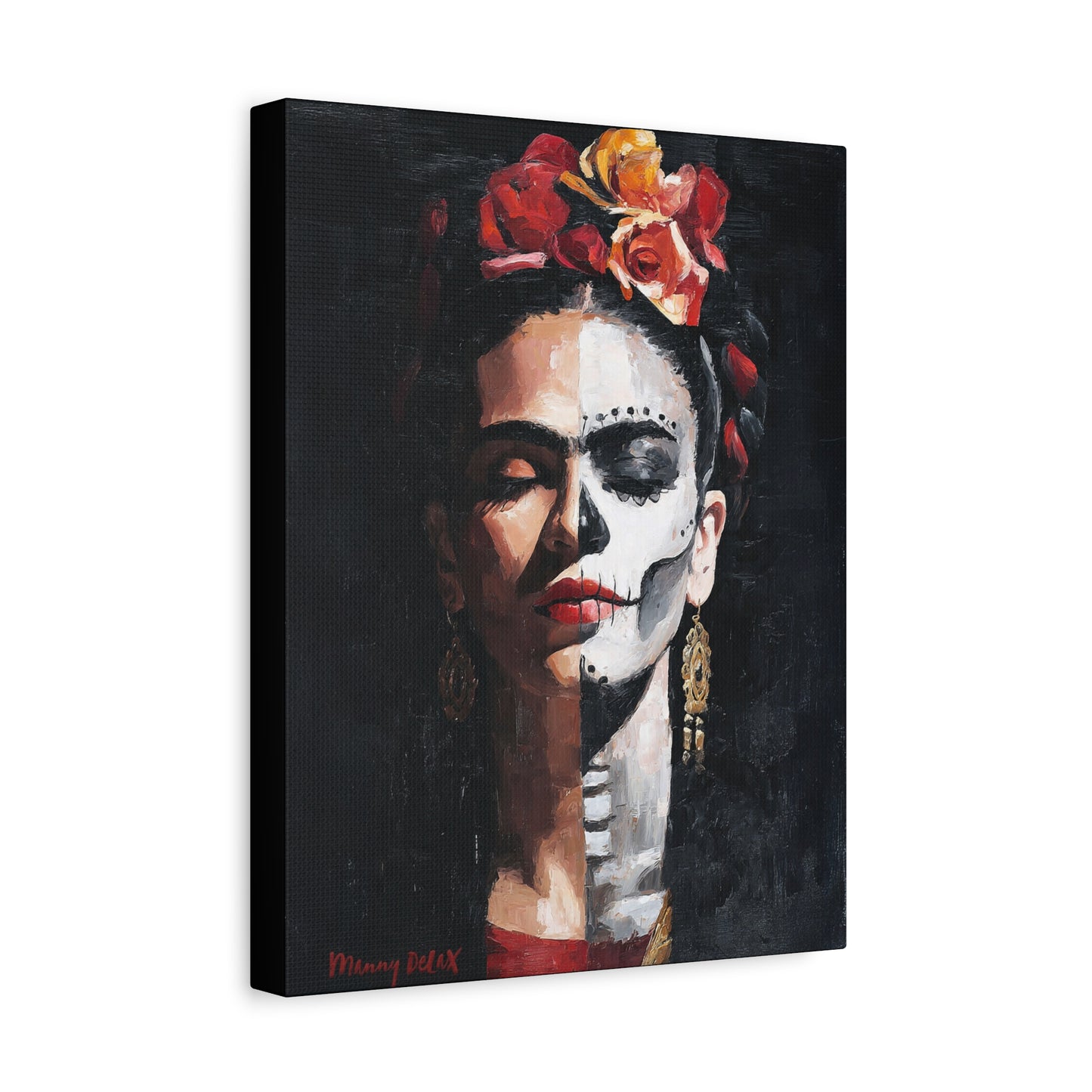 Frida Kahlo-Inspired Stretched Canvas Art Print