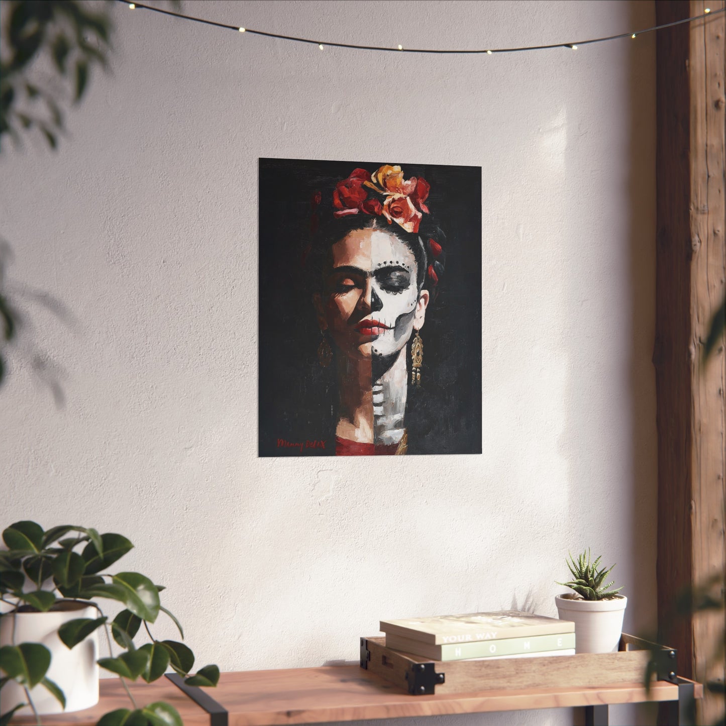 Frida Kahlo Day of the Dead Tribute Paper Print - Fine Art Poster