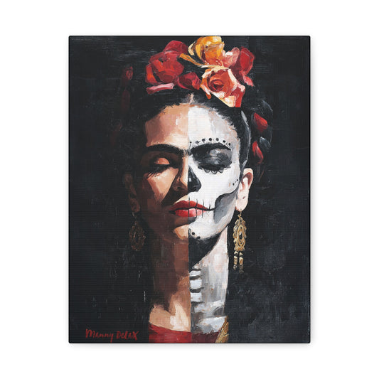 Frida Kahlo-Inspired Stretched Canvas Art Print