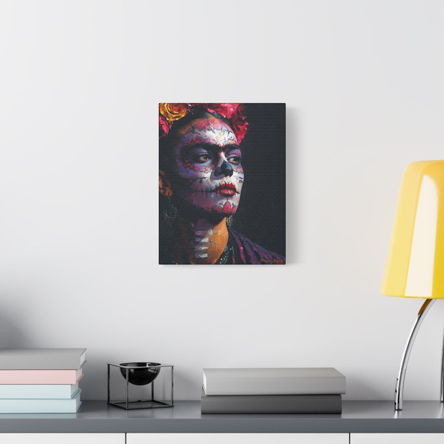 Frida Kahlo Inspired Catrina Painting Matte Canvas Wall Art