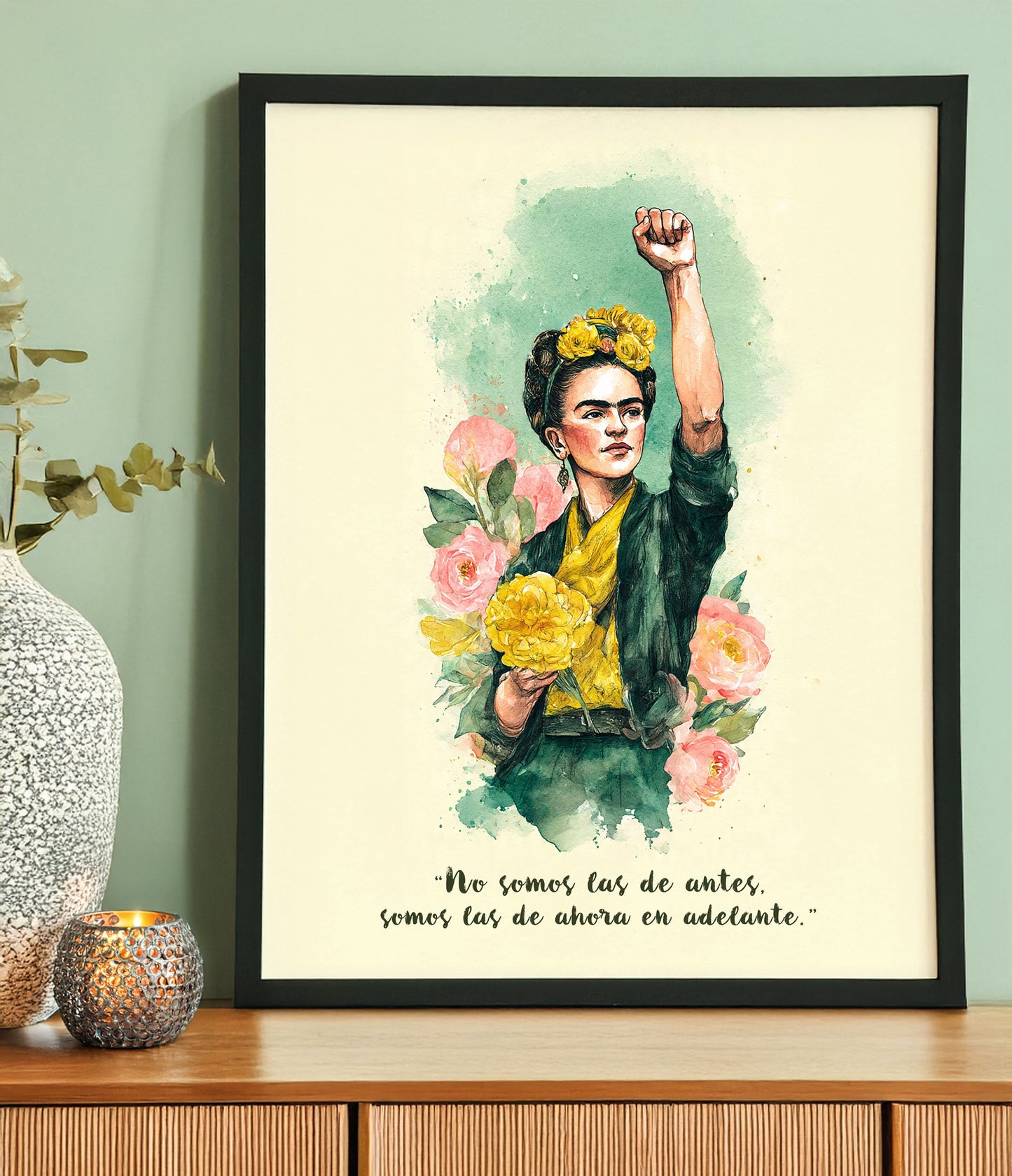 Frida Inspired Feminist Art Print Empowerment Wall Art