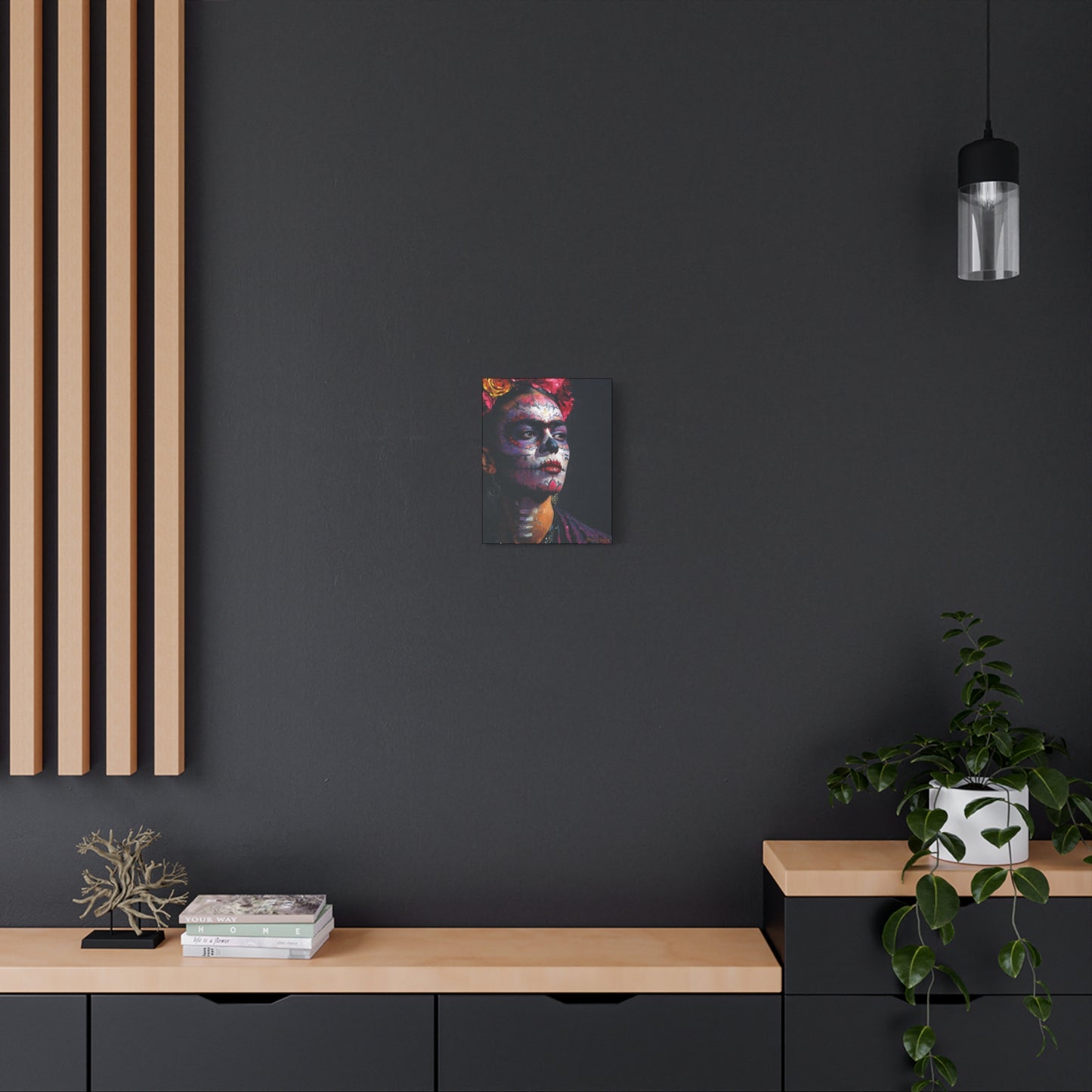 Frida Kahlo Inspired Catrina Painting Matte Canvas Wall Art