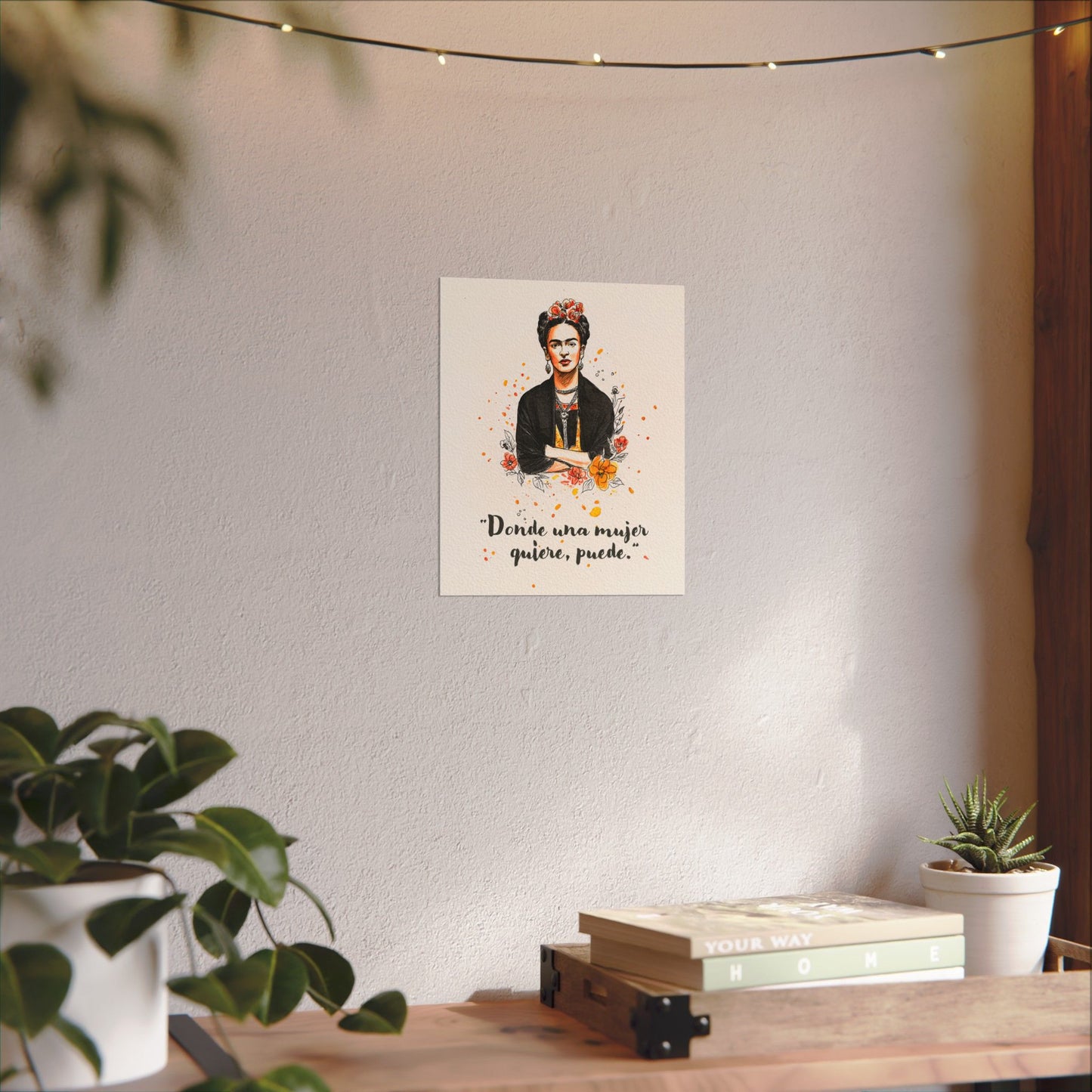 Frida Kahlo Texturized Watercolor Art Print