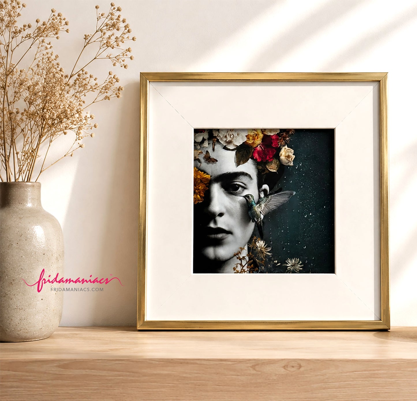 Frida Inspired Surrealist Art Print - Framed Poetic Contemporary Portraiture