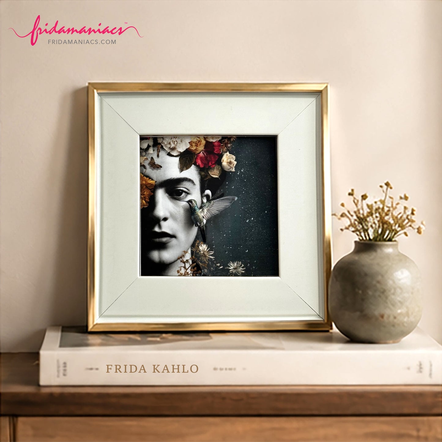 Frida Inspired Surrealist Art Print - Framed Poetic Contemporary Portraiture