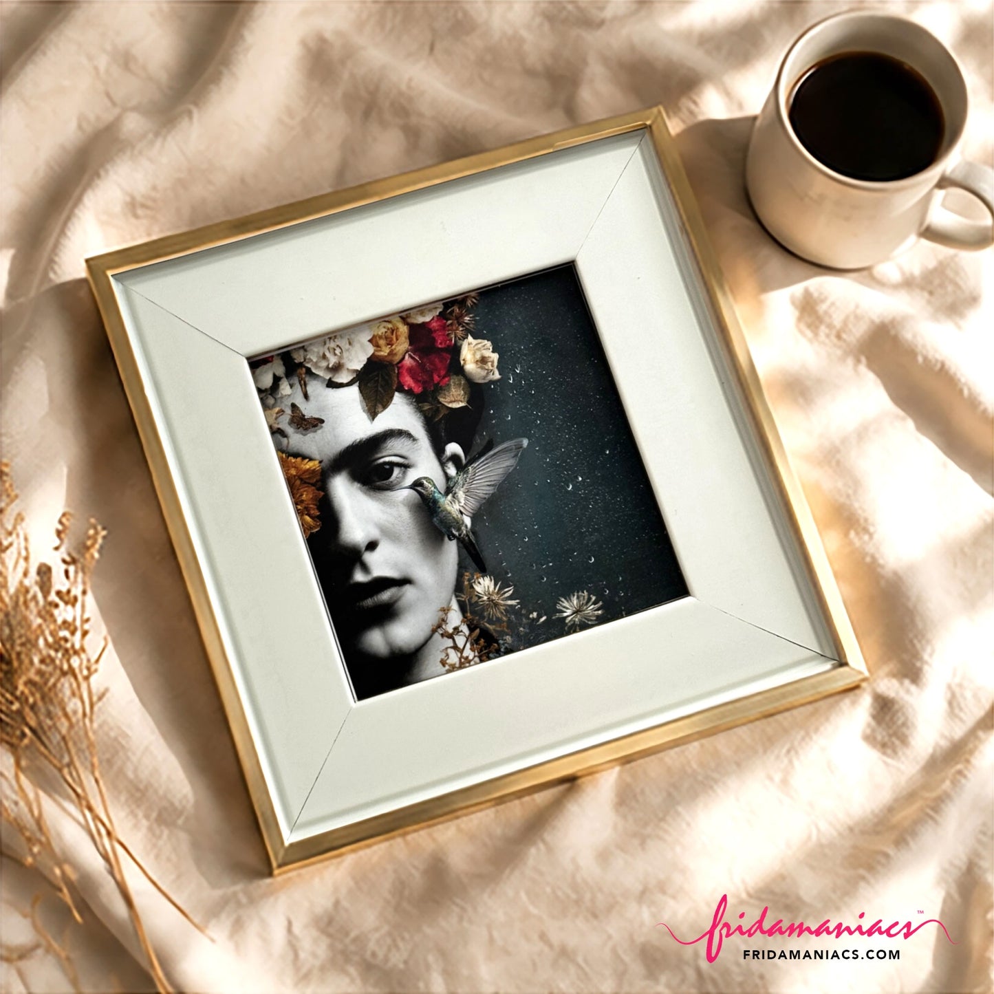 Frida Inspired Surrealist Art Print - Framed Poetic Contemporary Portraiture