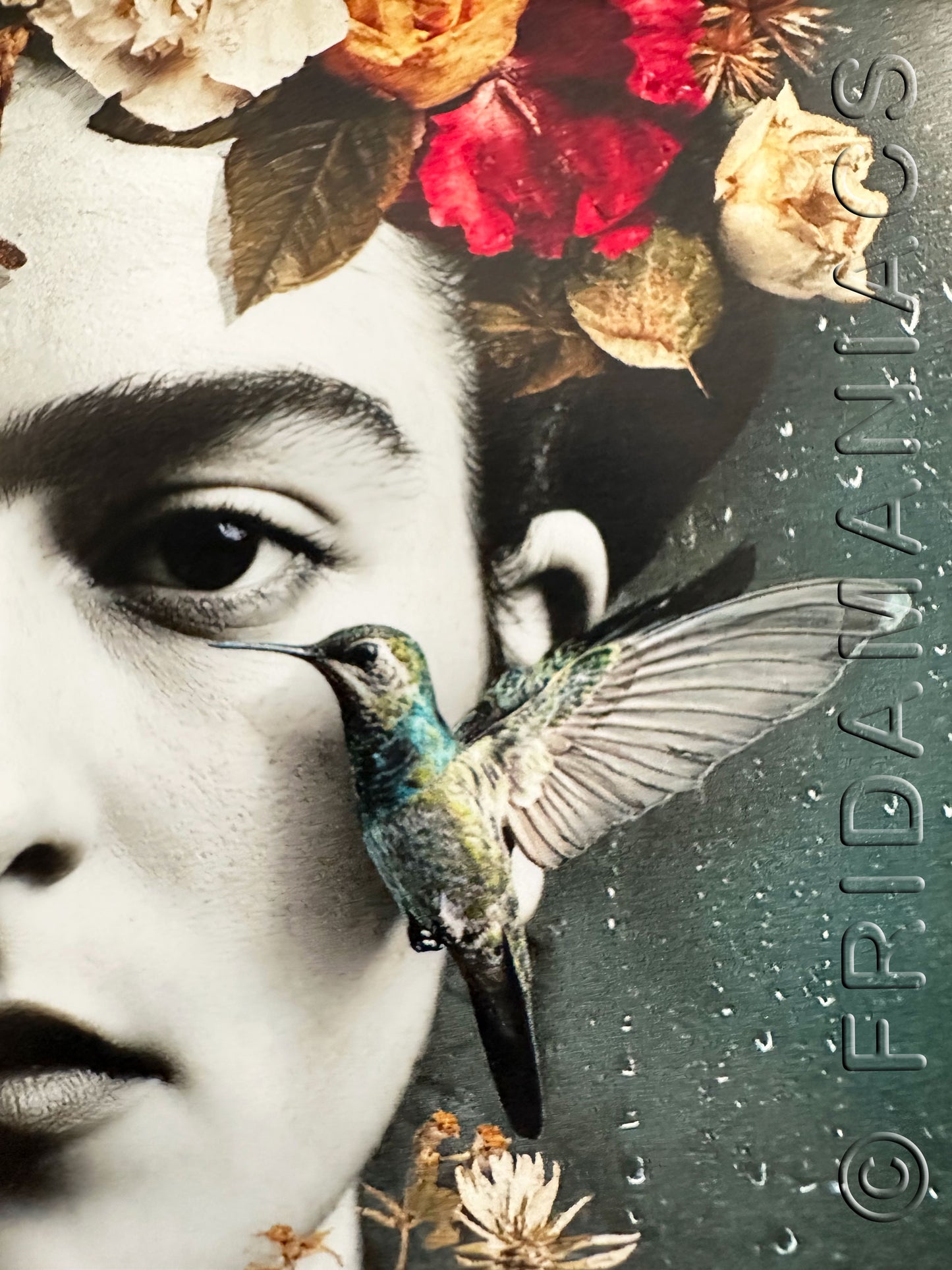 Frida Inspired Surrealist Art Print - Framed Poetic Contemporary Portraiture