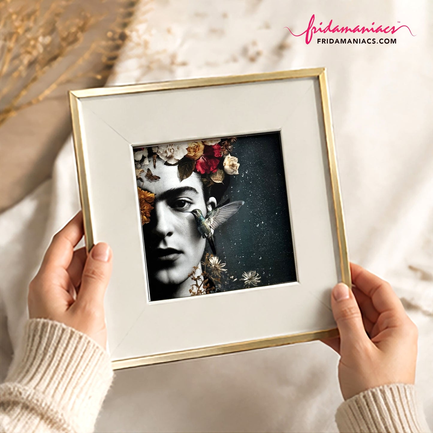 Frida Inspired Surrealist Art Print - Framed Poetic Contemporary Portraiture