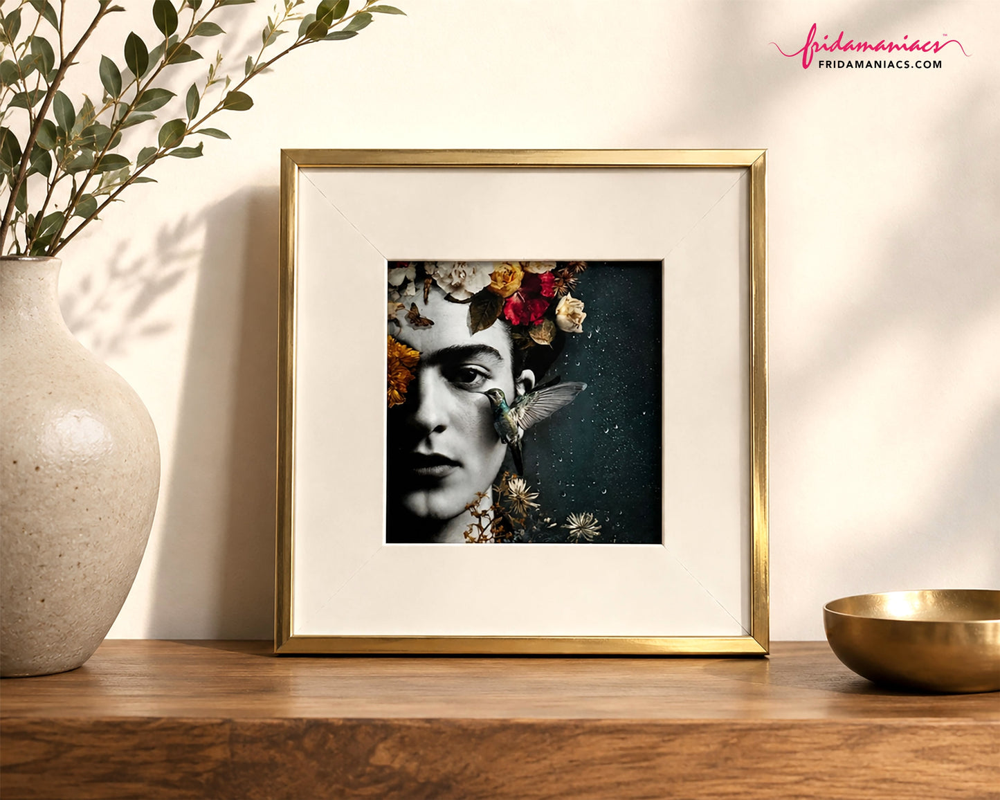 Frida Inspired Surrealist Art Print - Framed Poetic Contemporary Portraiture